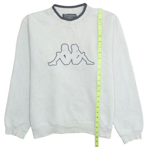 Kappa Men's White Medium Pullover Sweatshirt Logo Sportswear Vintage