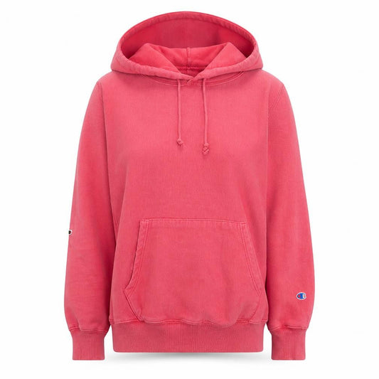 Champion Womens Red Reverse Weave Hoodie M Cotton Blend Pullover