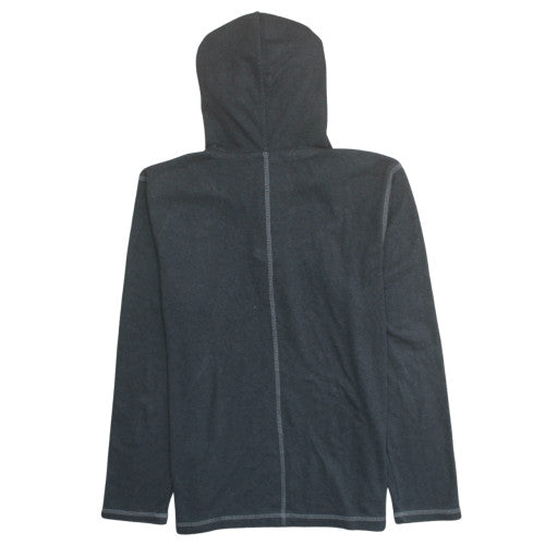 Puma Men's Black S Henley Hoodie Lightweight Hooded Top