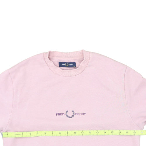 Fred Perry Womens Pink XS Crew Neck Pullover Sweatshirt