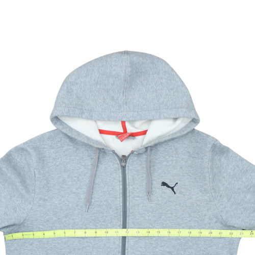 Puma Mens Grey Full Zip Hoodie Size M Regular Fit Sports Fleece