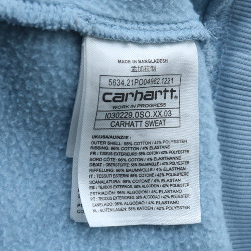 Carhartt Men's Blue Logo Crew Neck Sweatshirt Size L