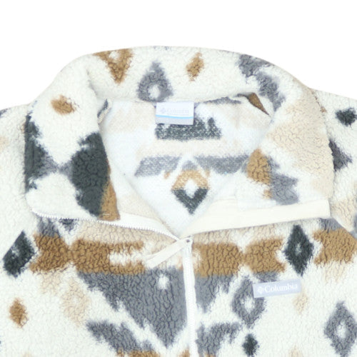 Columbia Women's Multicoloured Fleece Zip Jacket L Outdoor Aztec