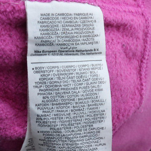Nike Women's Pink Pullover Hoodie Small Cotton Fleece Casual
