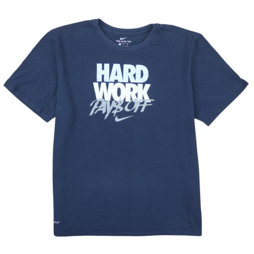 Nike Men's Navy Dri-FIT Graphic Athletic T-Shirt XL