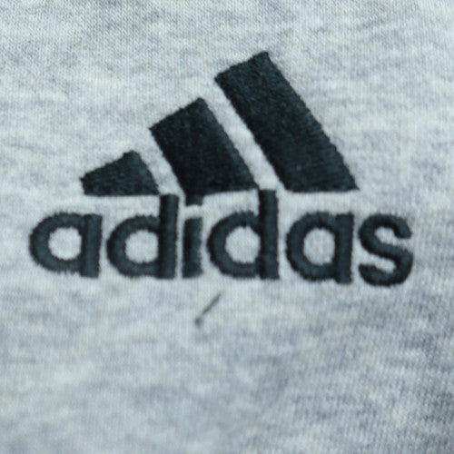 Adidas Mens Grey Pullover Sweatshirt L Crew Neck Fleece Sports Top