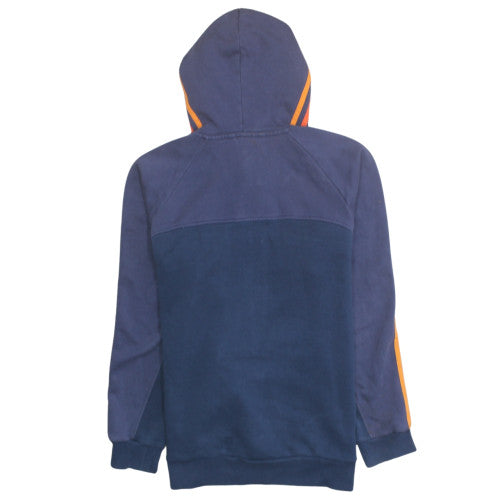 Adidas Men Blue Orange Full Zip Hooded Sweatshirt Size M