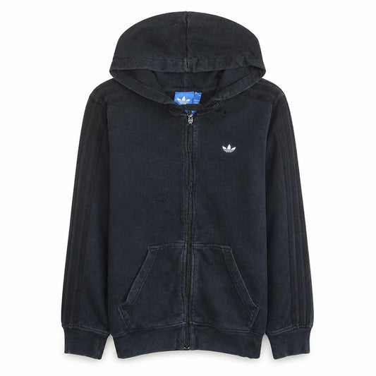 Adidas Mens Black Full Zip Hoodie Size S Classic Hooded Sweatshirt