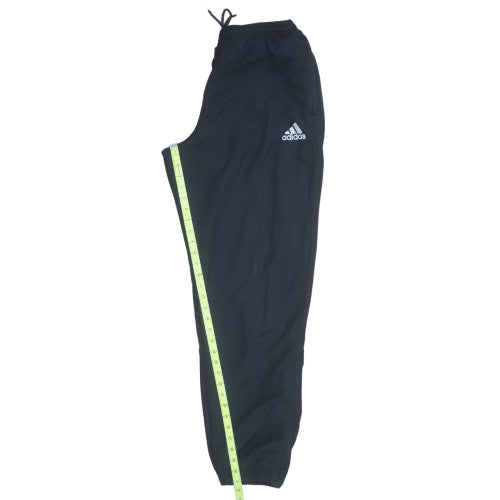 Adidas Men's Black Track Pants L Regular Fit Elastic Waist Activewear