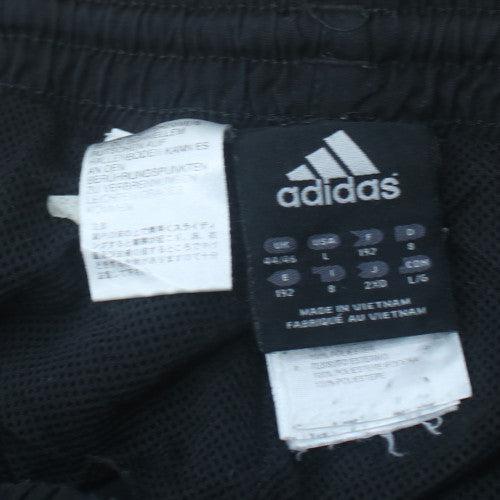 Adidas Men's Black Track Pants L Regular Fit Elastic Waist Activewear
