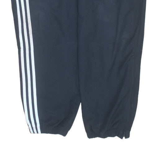 Adidas Men's Black Track Pants L Regular Fit Elastic Waist Activewear