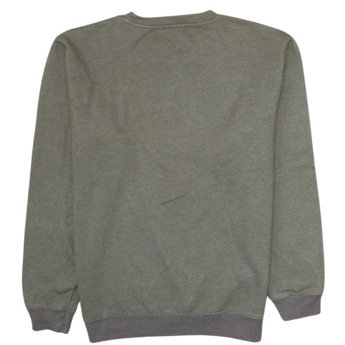 Hard Rock Cafe Men Green L Pullover Sweatshirt Crew Neck Fleece