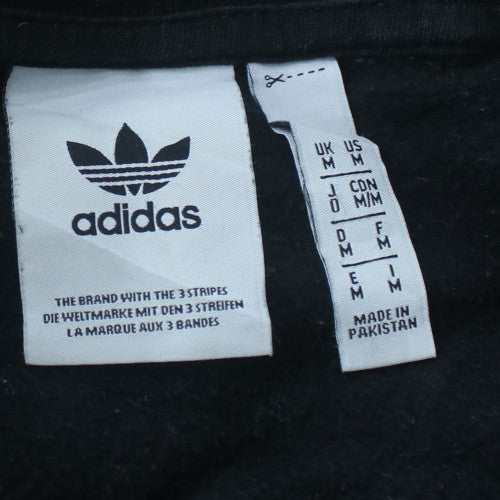 Adidas Men Black Crew Neck Pullover Sweatshirt M Sports Fleece