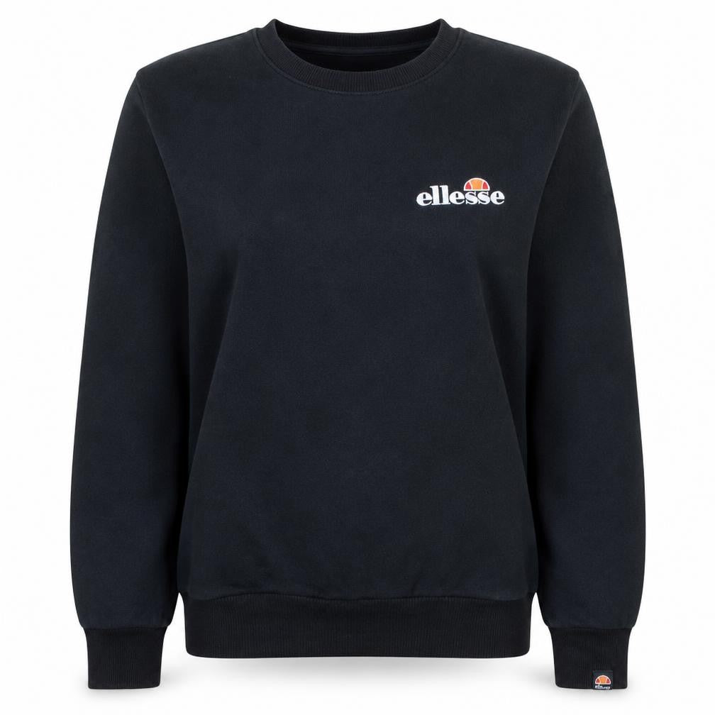 Ellesse Womens Black Crew Neck Pullover Sweatshirt UK 12