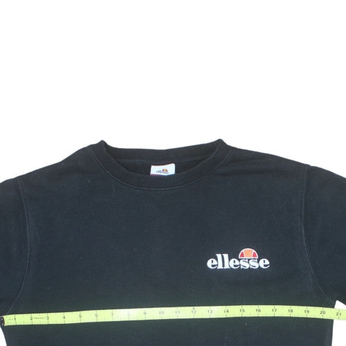 Ellesse Womens Black Crew Neck Pullover Sweatshirt UK 12