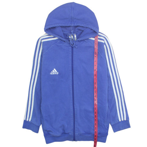 Adidas Men's Blue Full Zip Hoodie XL Fleece Sportswear