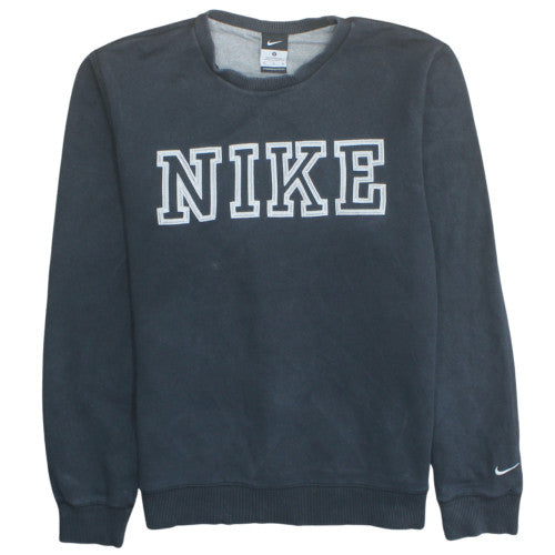 Nike Womens Black Cotton Blend Pullover Sweatshirt M