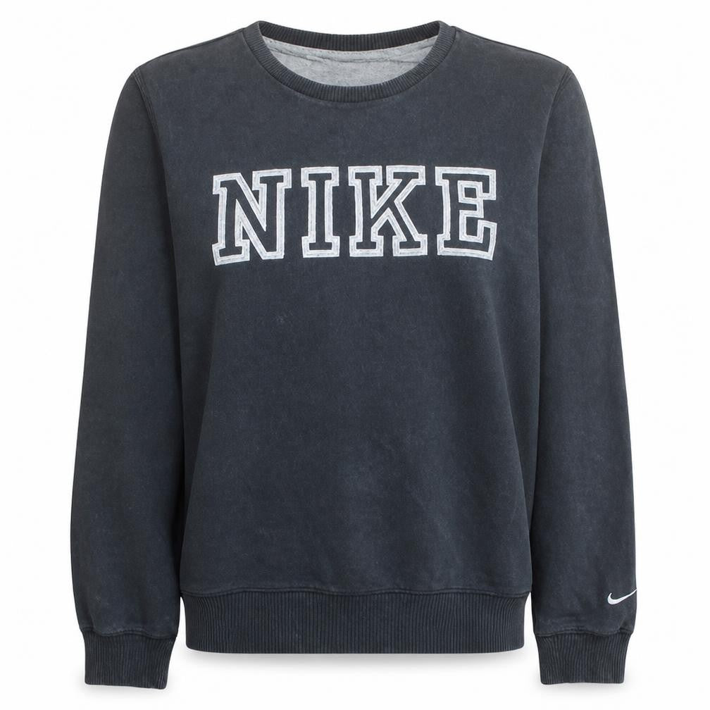 Nike Womens Black Cotton Blend Pullover Sweatshirt M