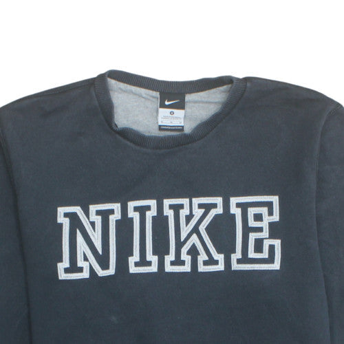 Nike Womens Black Cotton Blend Pullover Sweatshirt M