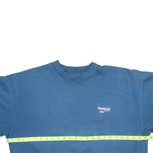 Reebok Men's Blue Pullover Sweatshirt M Crew Neck Vintage Sportswear