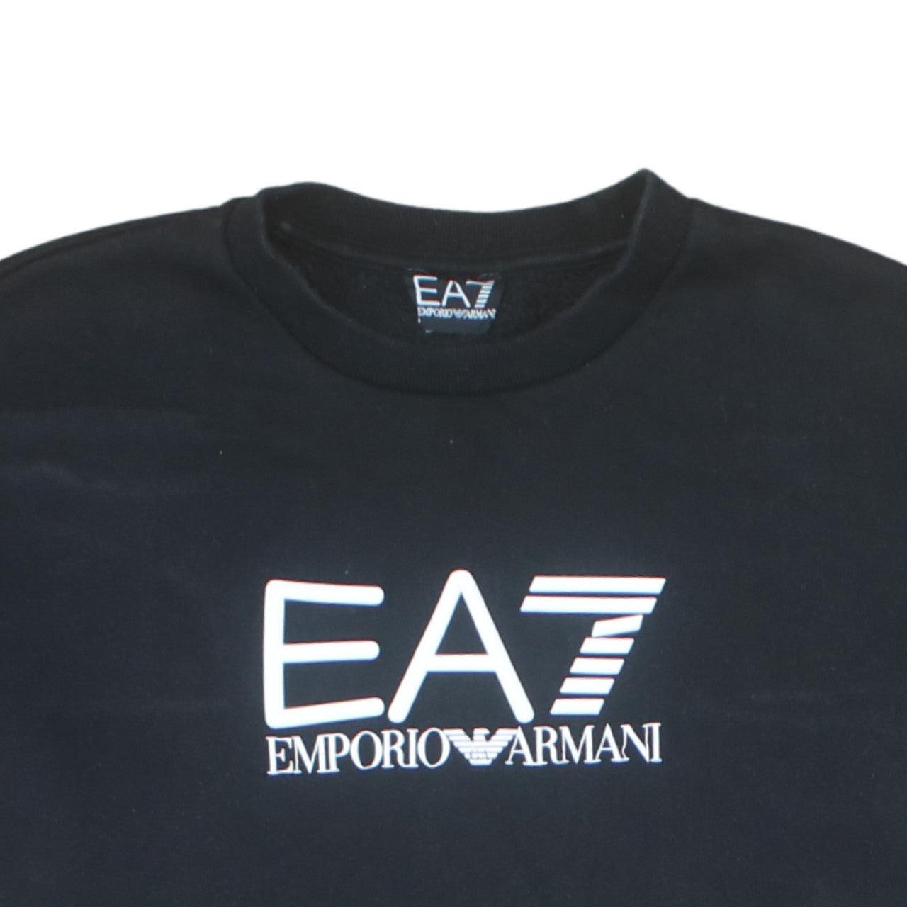Emporio Armani EA7 Men's Black Crew Neck Sweatshirt Large