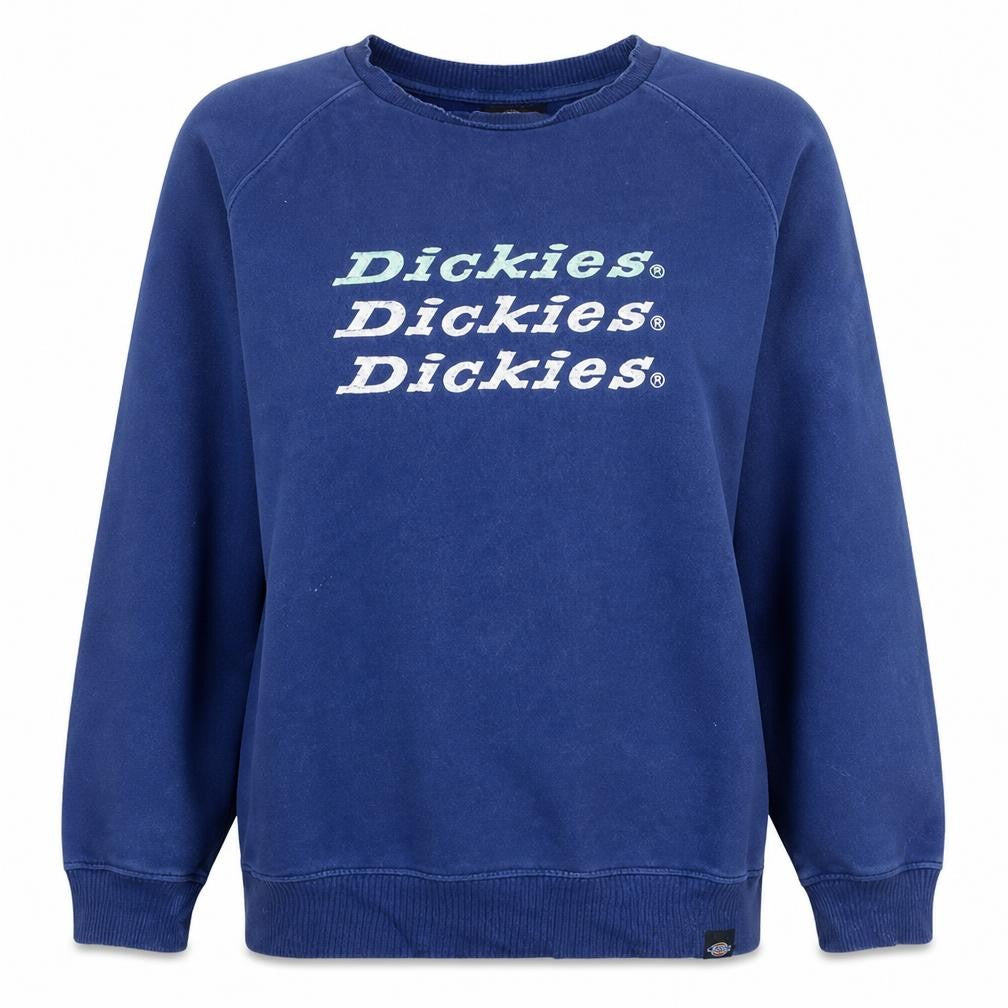 Dickies Womens Blue XL Pullover Crew Neck Sweatshirt Classic Fit