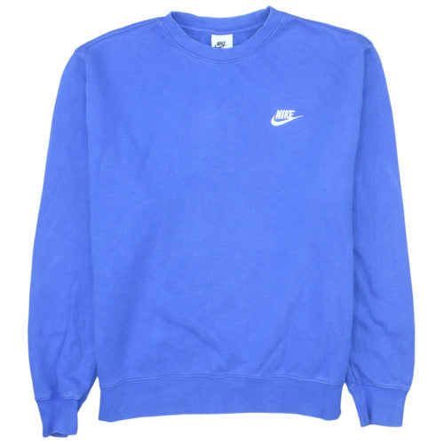 Nike Men's Blue Crew Neck Fleece Sweatshirt M Pullover