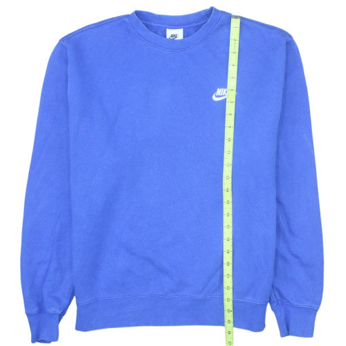 Nike Men's Blue Crew Neck Fleece Sweatshirt M Pullover