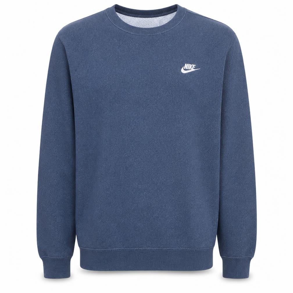 Nike Men's Blue Crew Neck Fleece Sweatshirt Size M