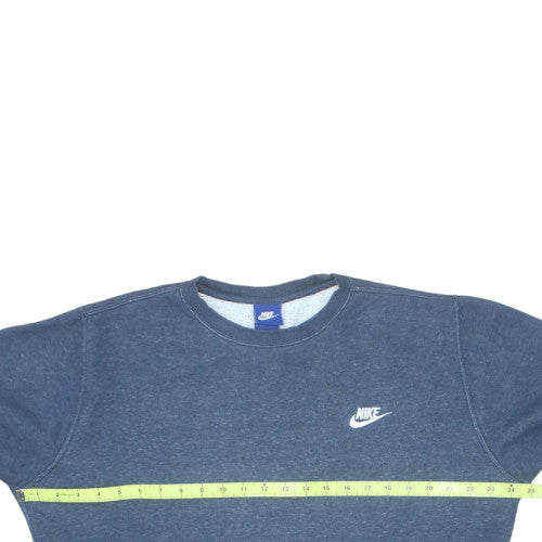 Nike Men's Blue Crew Neck Fleece Sweatshirt Size M
