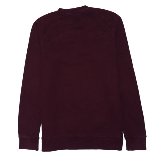 Adidas Womens Burgundy Crew Neck Pullover Sweatshirt XS