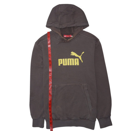 Puma Men's Brown Logo Pullover Hoodie Size S