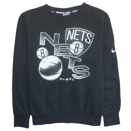 Nike Women’s Black Brooklyn Nets Sweatshirt Size L Crew Neck NBA Graphic