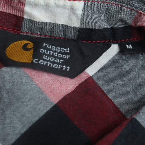 Carhartt Women Red Check Long Sleeve Shirt Dress Size M