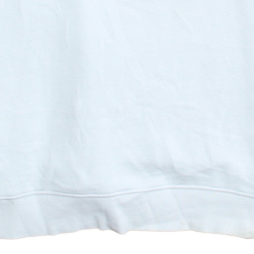 Diesel Women's White Cotton Blend Logo Pullover Sweatshirt L