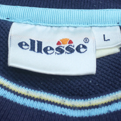 Ellesse Men's Blue Crew Neck Pullover Sweatshirt Size L