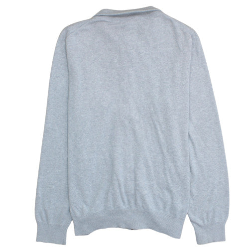 GANT Men's Grey Cotton Full Zip Jumper M Regular Fit