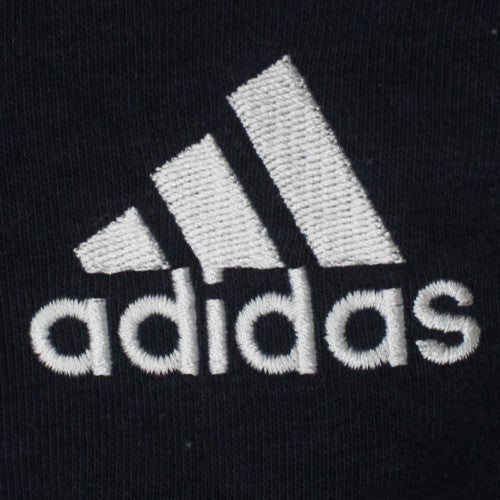 Adidas Mens Black XL Full Zip Fleece Hoodie with Embroidered Logo