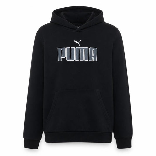 Puma Men's Black Pullover Hoodie Small Logo Fleece Sweatshirt