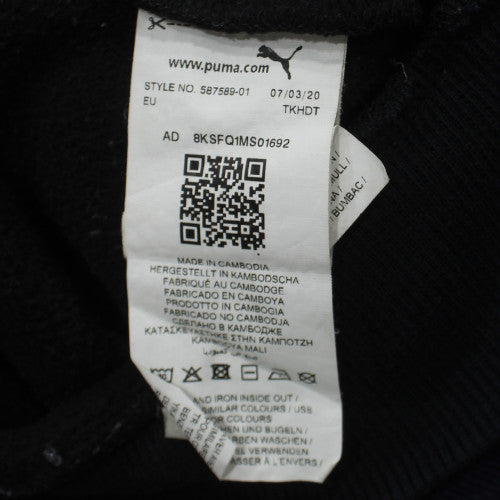 Puma Men's Black Pullover Hoodie Small Logo Fleece Sweatshirt