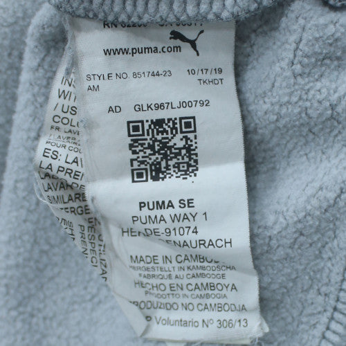 Puma Mens Grey Pullover Hoodie Size L Regular Fit Sportswear