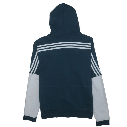 adidas Boys Blue Full Zip Hoodie 14 Years Colourblock Sportswear