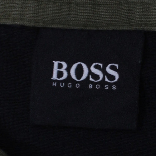 Hugo Boss Mens Black Full Zip Logo Hoodie Size L