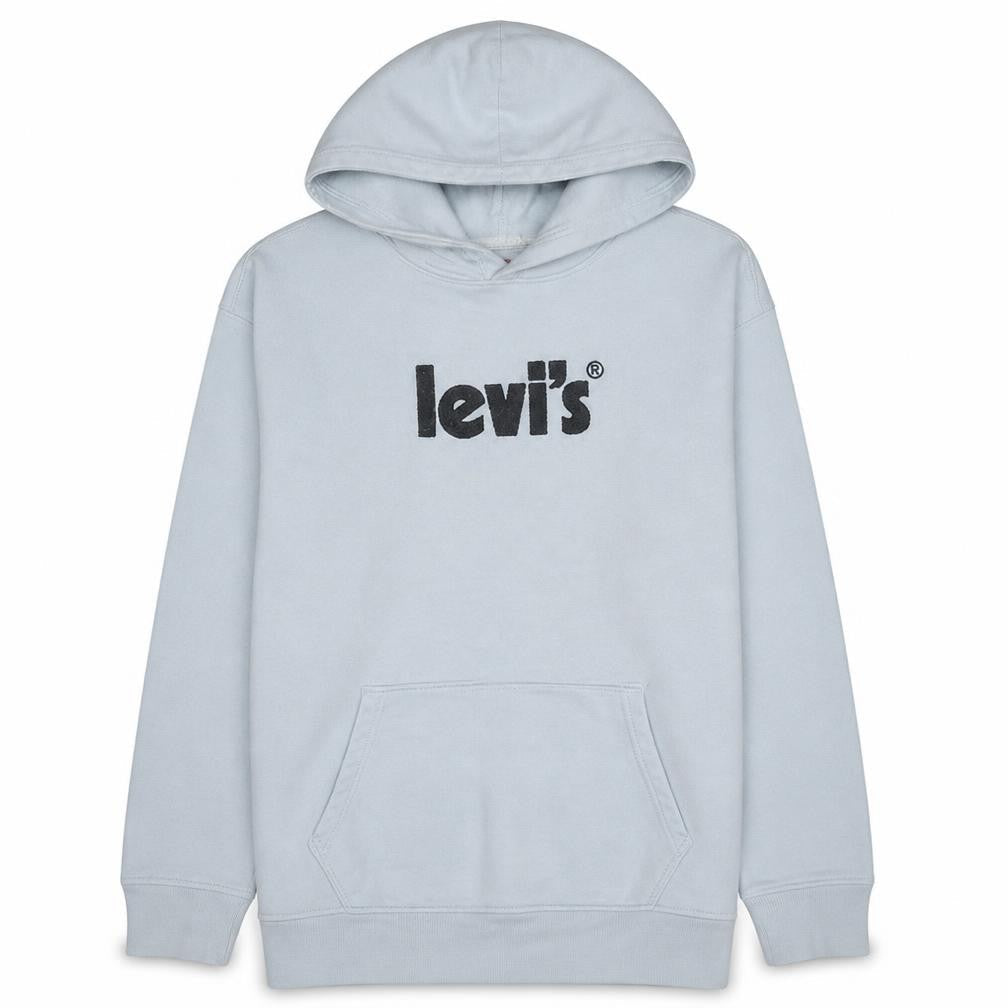 Levi's Men's White Pullover Hoodie L Relaxed Fit Logo Sweatshirt