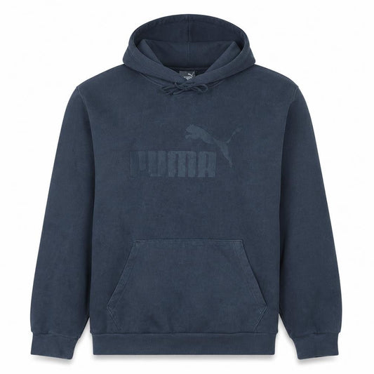 Puma Men’s Blue Pullover Hoodie L Regular Fit Graphic Logo Fleece