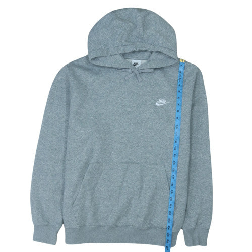 Nike Men's Grey Pullover Hoodie L Regular Fit Fleece Sweatshirt