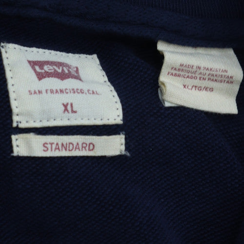 Levi's Men's Blue Full Zip Hoodie XL Standard Fit Cotton
