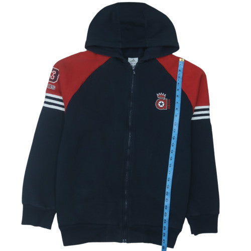 Adidas Men's Blue Full Zip Hoodie L Sports Fleece Sweatshirt