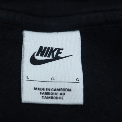 Nike Men's Black Full Zip Hoodie L Classic Fleece