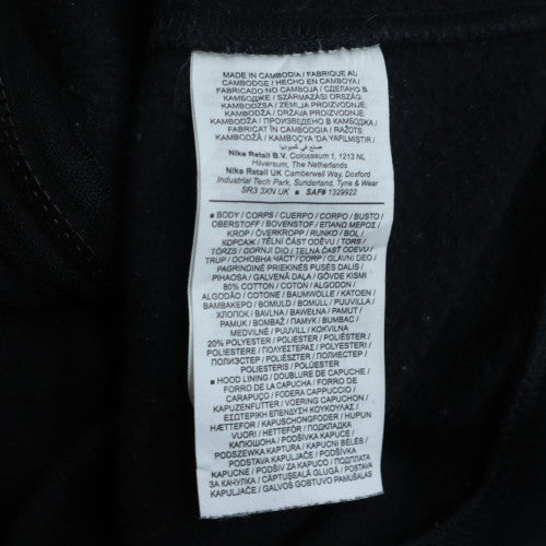 Nike Men's Black Full Zip Hoodie L Classic Fleece